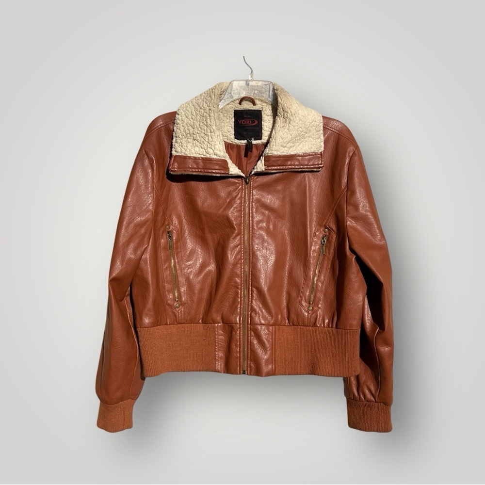 NY Yoki Collection camel cognac  bomber jacket
